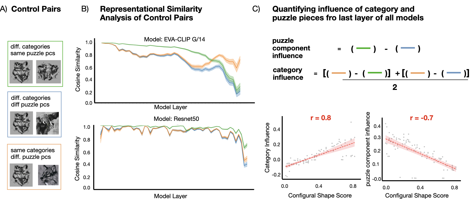 Configural Shape Score across models